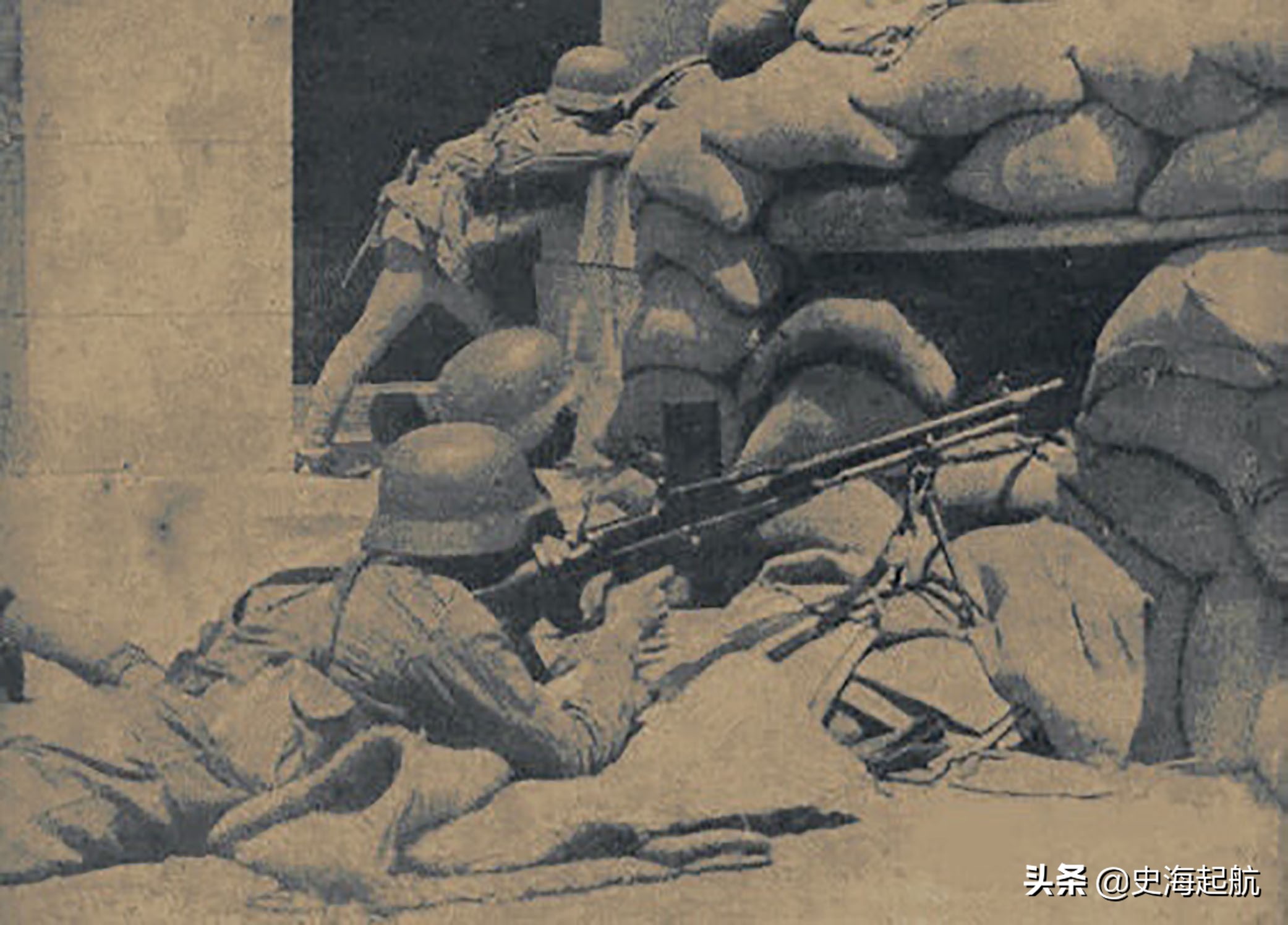 抗战时中国*队军***器武**照片：图3是国军的坦克，图6是国军的重机枪