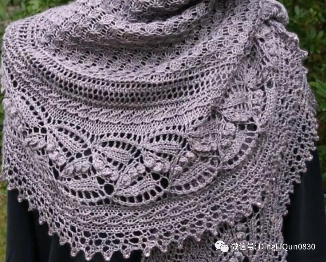 披肩围巾两用针织方法,针织时髦的新型披肩