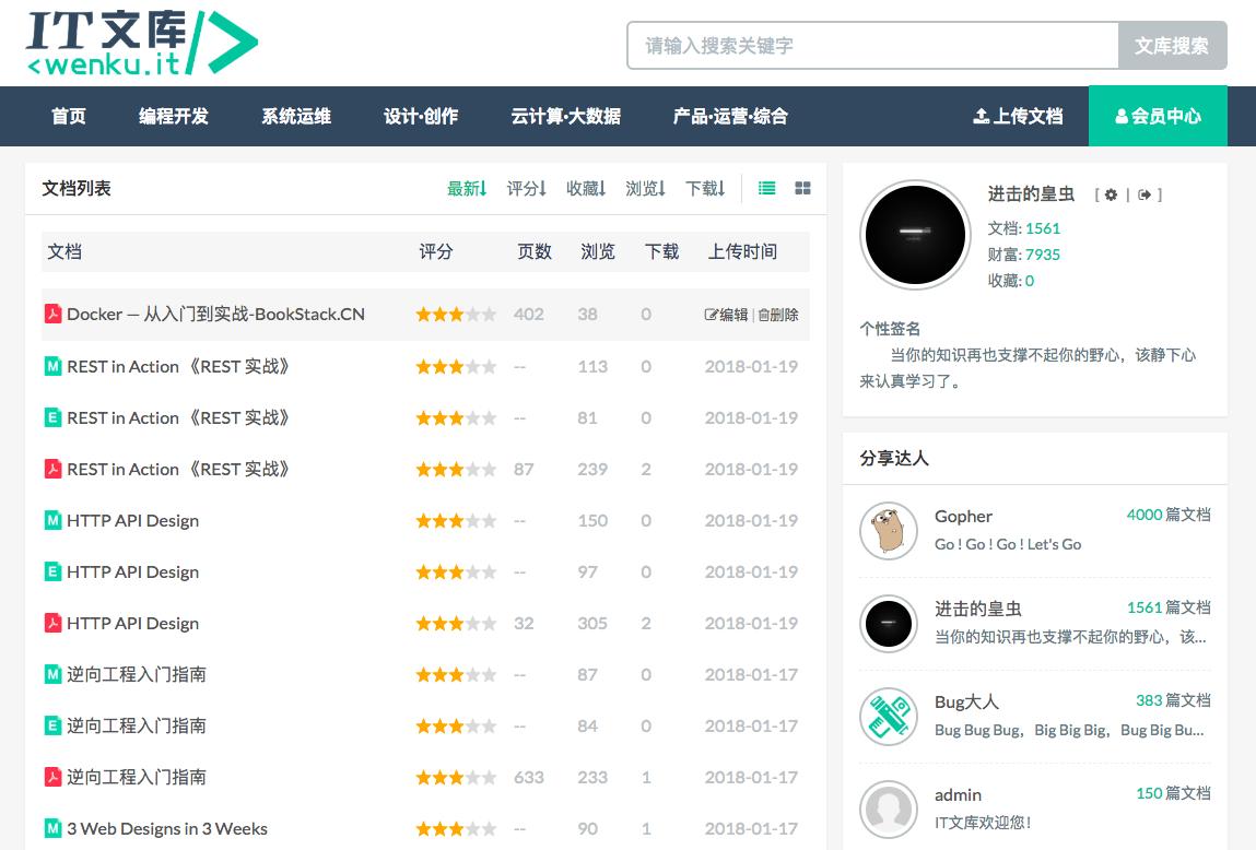 【开源】类似百度文库的文库网站系统