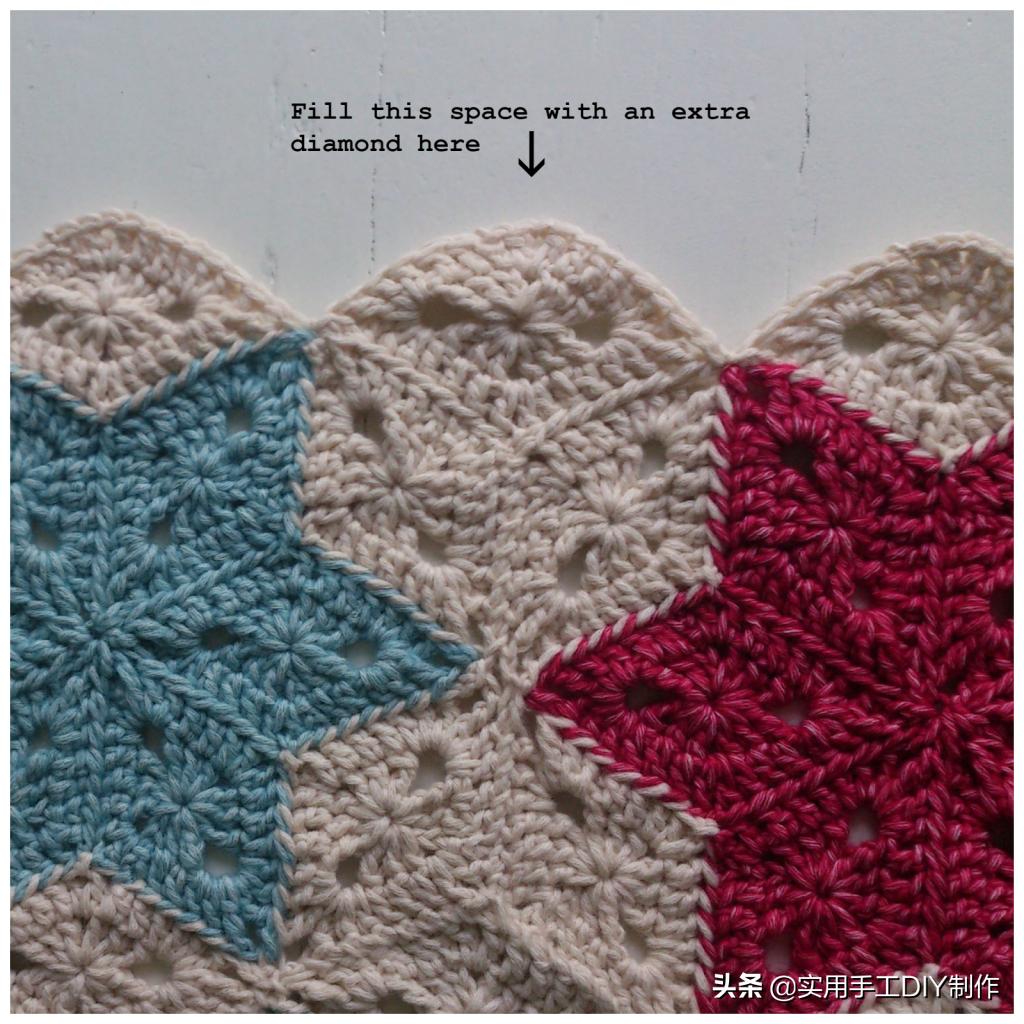 流苏水草花帽子钩针编织教程,六角垫子的钩织教程
