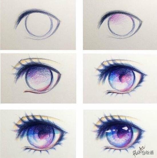 铅笔画动漫眼睛的画法步骤,动漫人物的眼睛画法简笔画图片