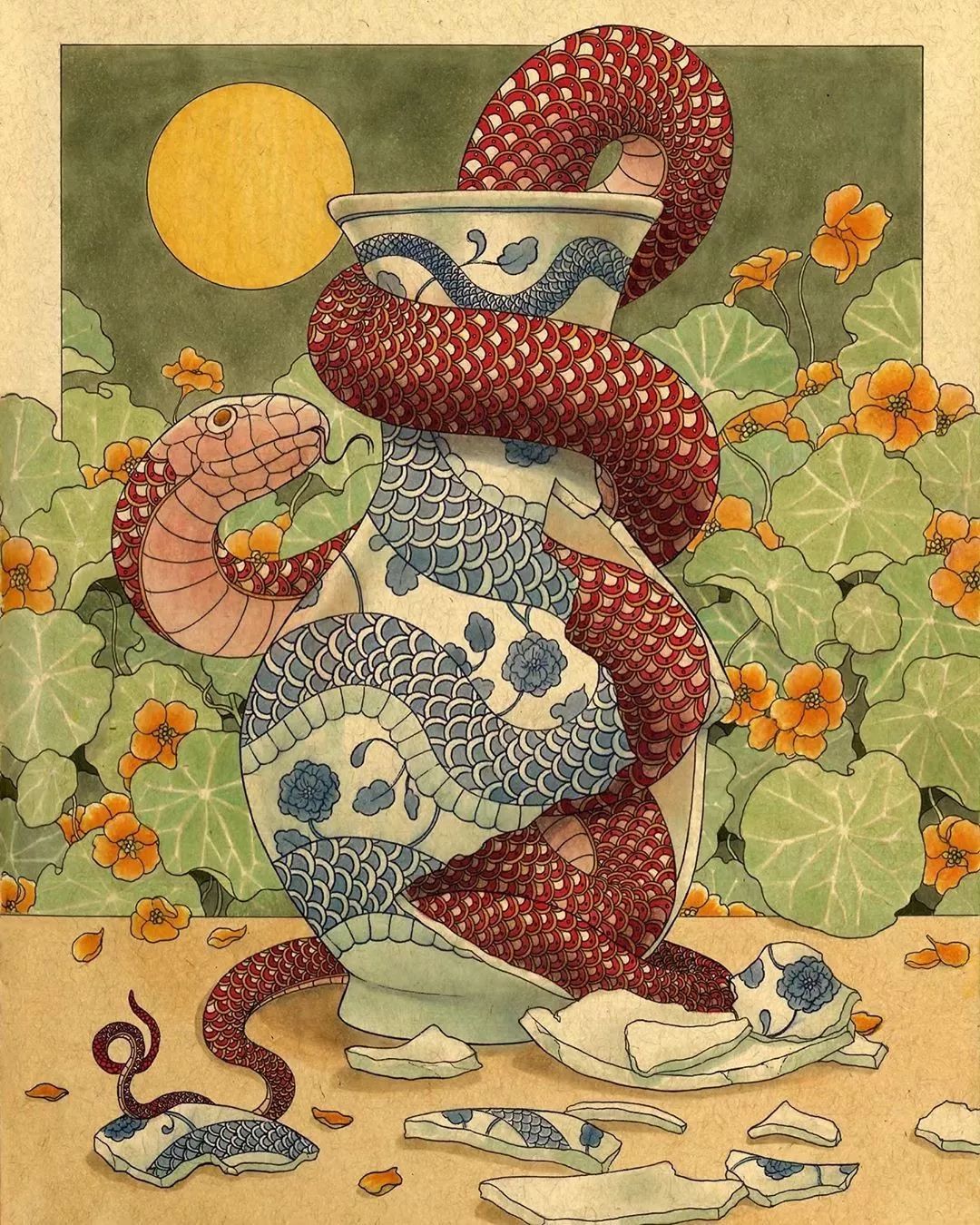 插画人物孤独唯美,插画师笔下的孤独