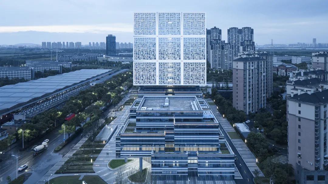 萧山科技城能量魔方夜景,萧山科技城创业谷魔方城