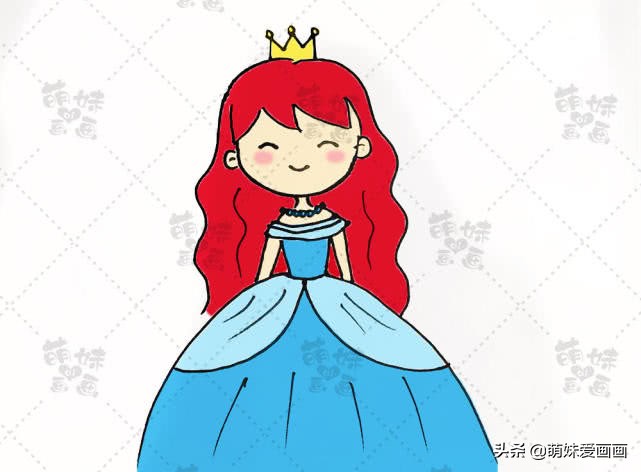 教我们画简单的小公主,最简单画公主不用涂色