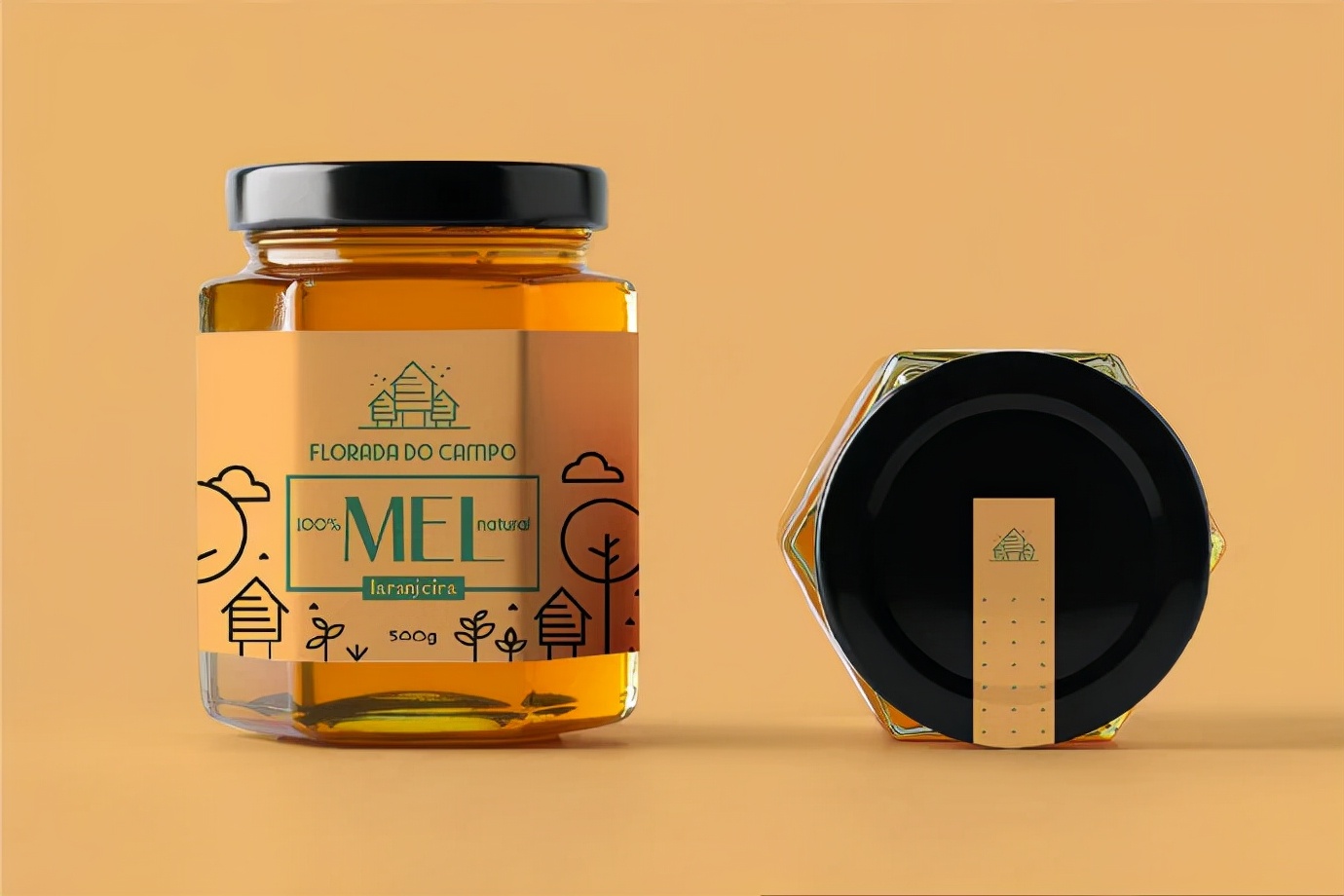 蜂蜜插画包装设计创意,高端蜂蜜产品包装设计