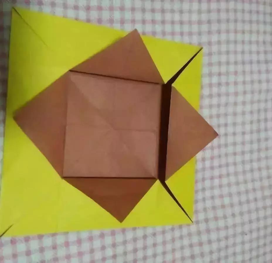 超简单折纸立体水果盒,精美礼品盒的折纸教程图解