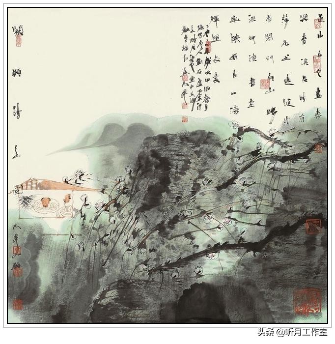 卢禹舜中国画欣赏,卢禹舜先生山水画创作