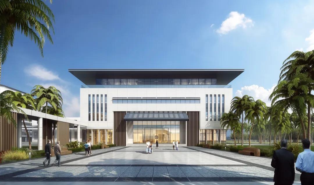 海南省中医院新院区航拍,特色鲜明的中医院