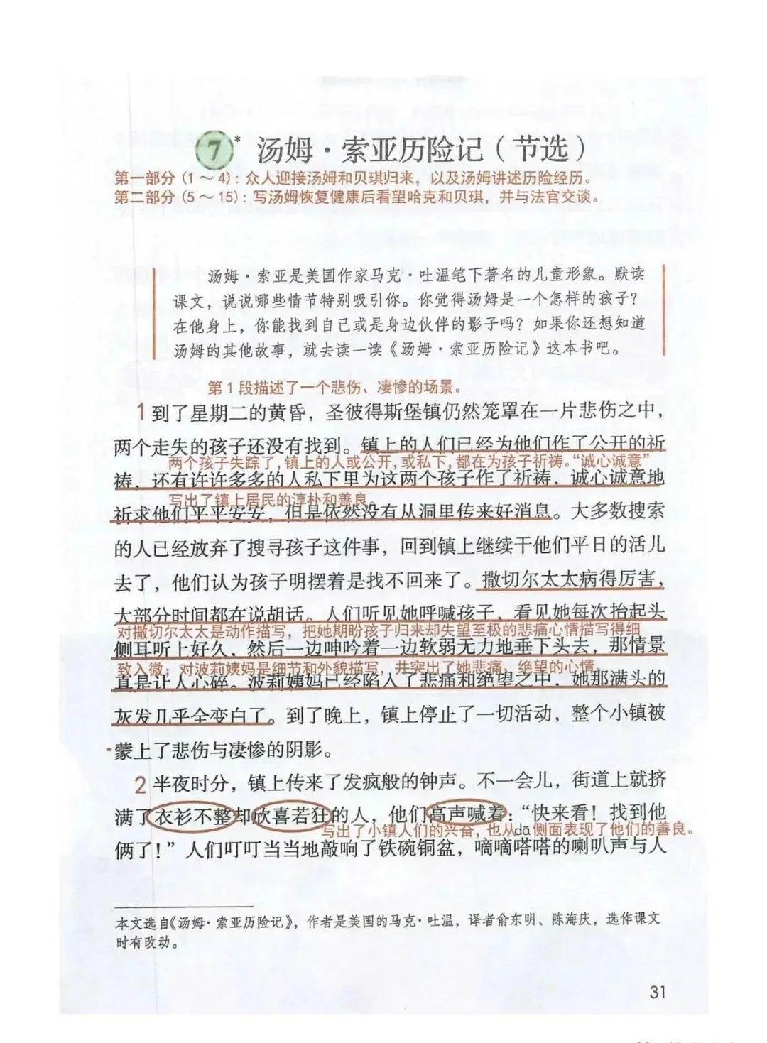 《汤姆索亚历险记》课文+图文讲解+知识点