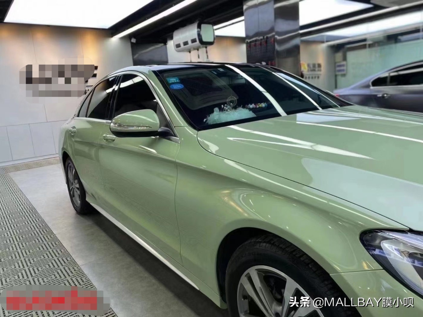 奔驰c级2022款最漂亮改色,奔驰c20改色膜效果图