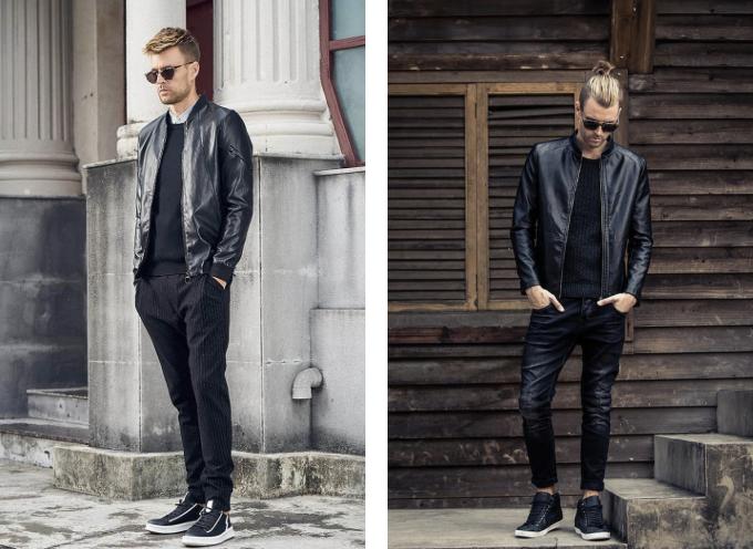 皮衣穿搭男生霸气,皮衣穿什么内搭比较好看