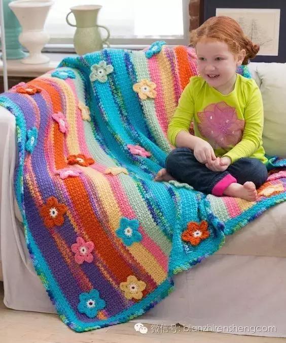 各种毛线毯的编织教程,手工毛线毯编织