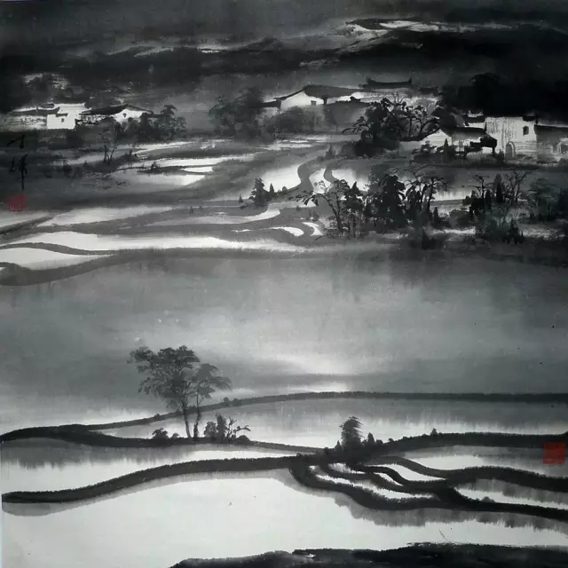 一种水墨画的意境美让人沉醉,一幅水墨画演绎天地自然之美