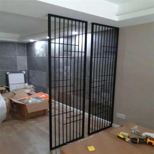 黑钛不锈钢屏风隔断,黑钛屏风