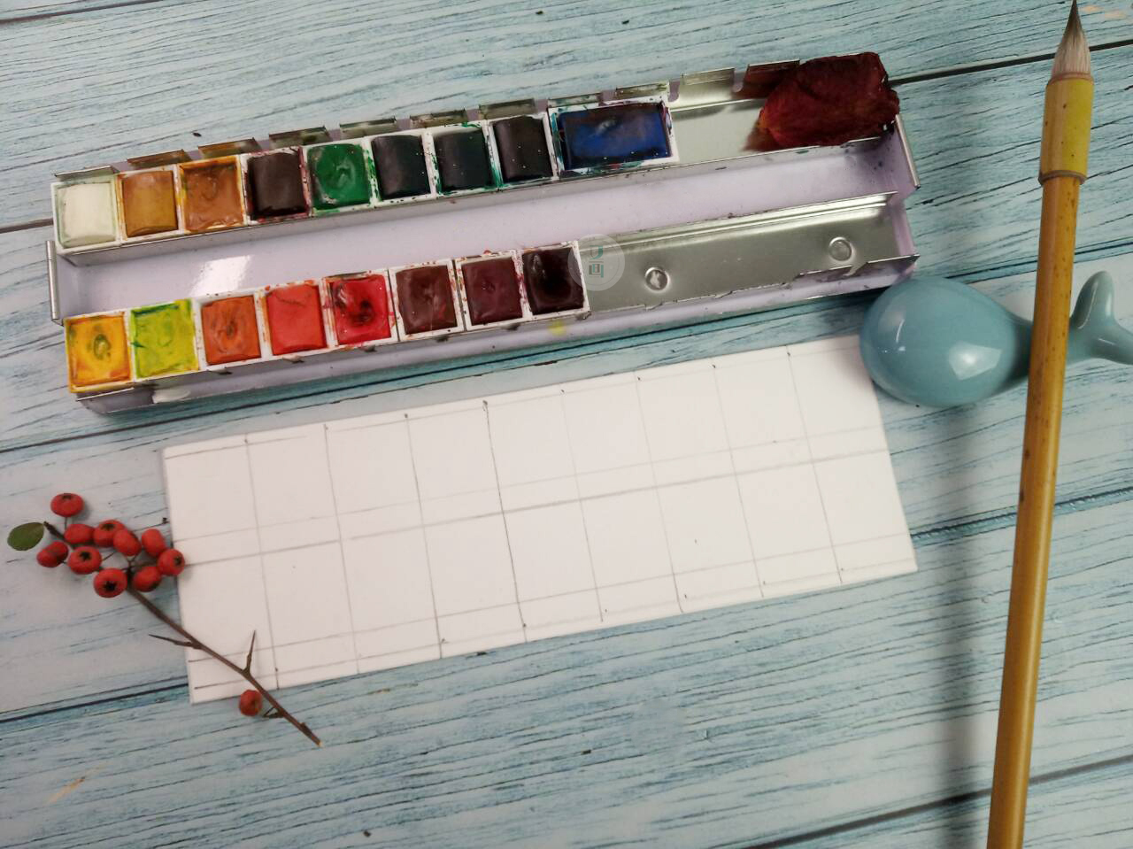 色卡水彩怎么画,水彩怎么做染卡