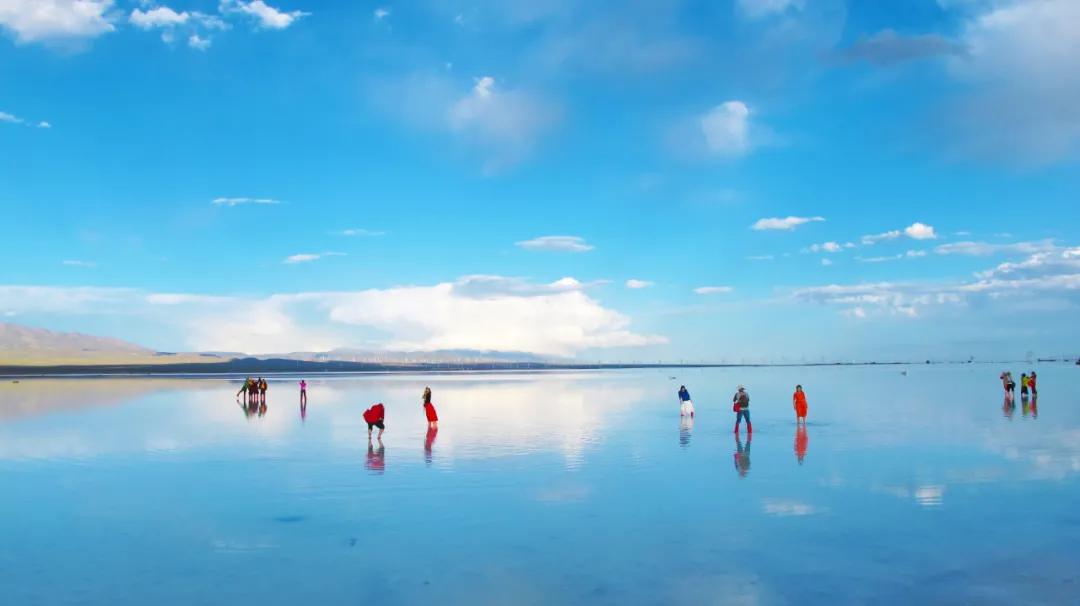 去茶卡盐湖旅游美照,茶卡盐湖感受美丽的风景线