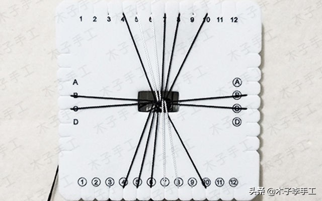 方形盘编器编手机挂绳,盘编手机挂绳编织教程