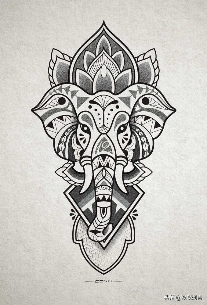 男士简约几何纹身,几何纹身图案大全