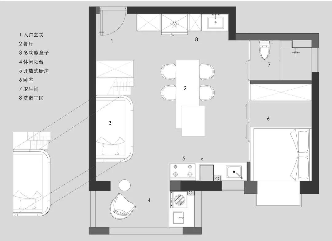 上海65平的小家,上海65平小户型两室一厅住四口人