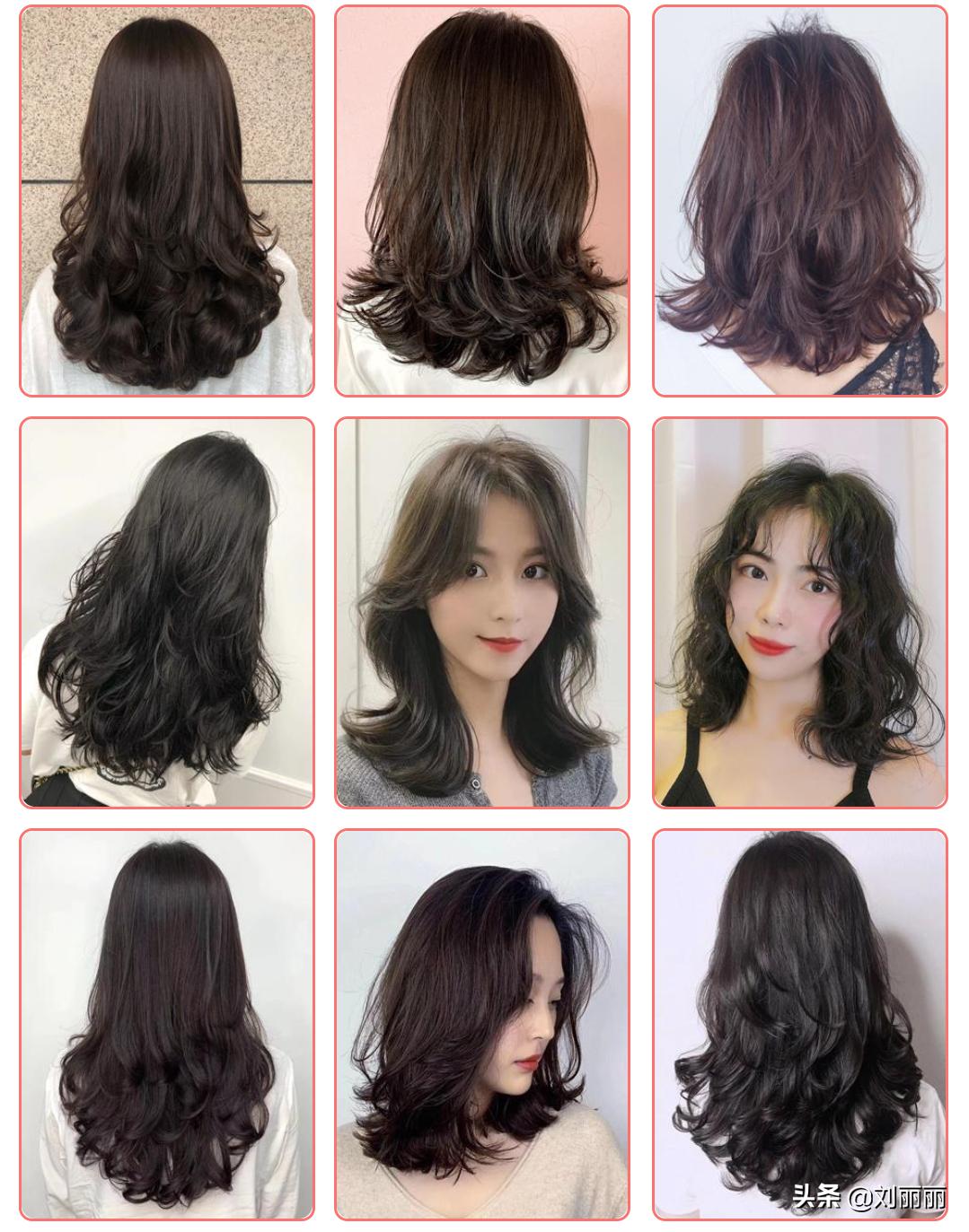 适合烫染洋气的发型,中长发大脸女生适合的烫染发型