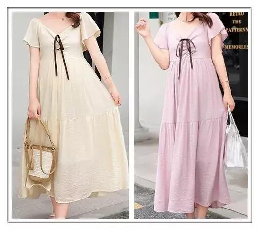 孕妇黑色连衣裙气质高级感,潮妈孕妇假两件夏天连衣裙