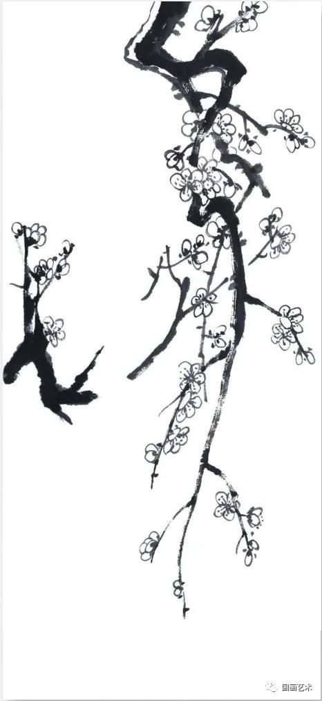 怎样画梅竹松树图片,儿童国画梅花入门画法步骤