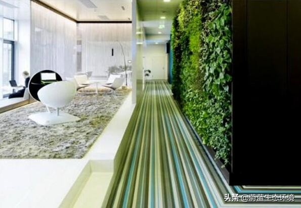 办公室工业风绿色植物装饰效果,办公室室内绿植绿化设计部分展示