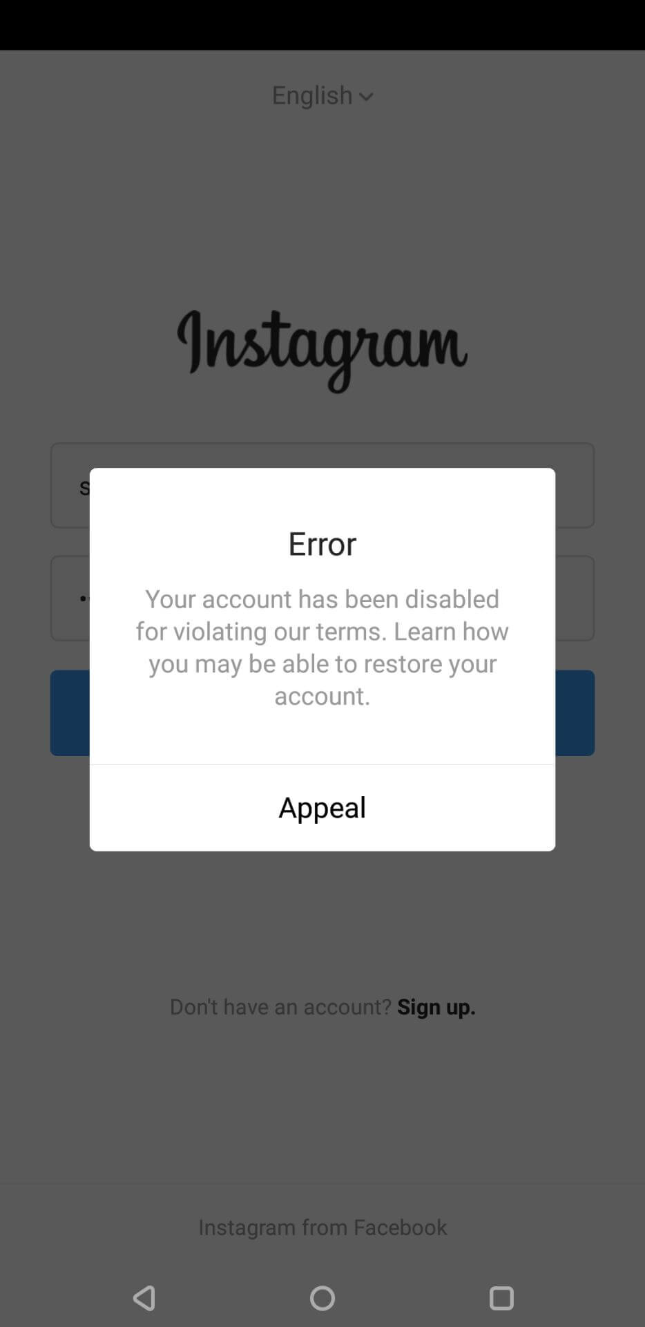 instagram违反相关条款,instagram停用和禁用的区别