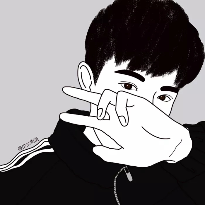 中性头像手绘森系,头像创意个性独特原宿手绘