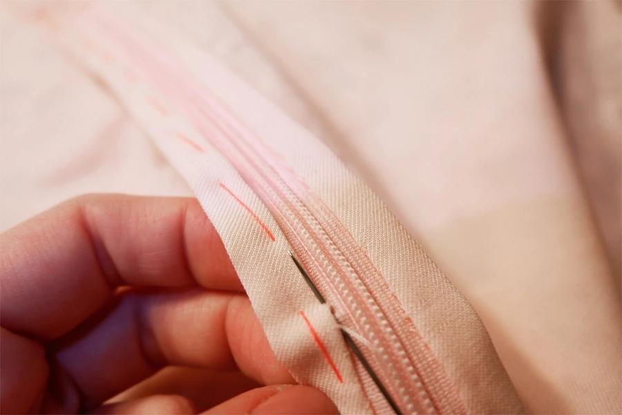 短款包臀裙裁剪缝制教程,包裙开叉缝制方法图解