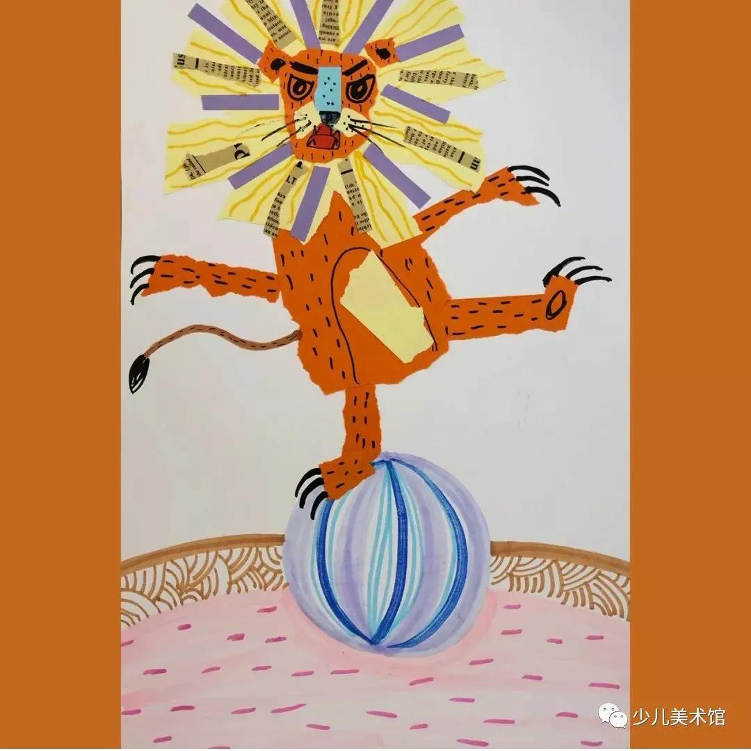 拼贴画创意作品手工小学,拼贴画创意美术教程