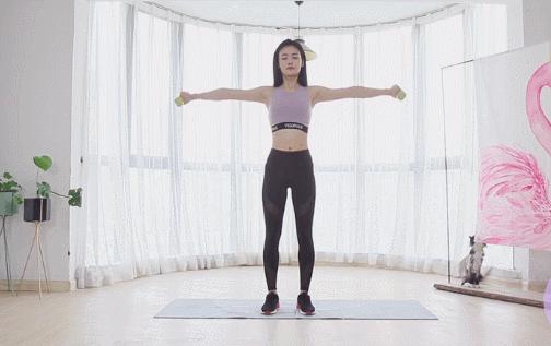 一对哑铃9个动作锻炼全身肌群,哑铃瘦手臂紧致手臂甩掉拜拜肉