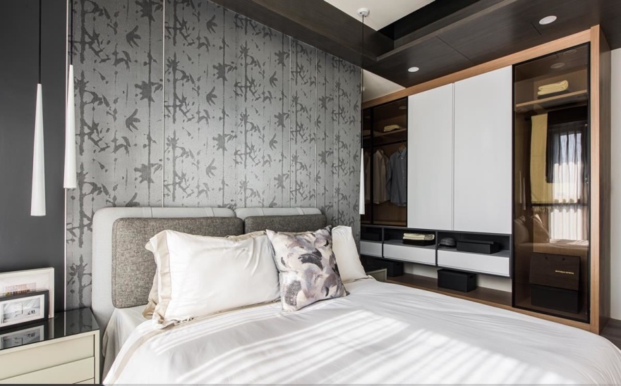 装修房子现代简约餐厅客厅柜,现代轻奢风餐厅隔断柜效果图大全