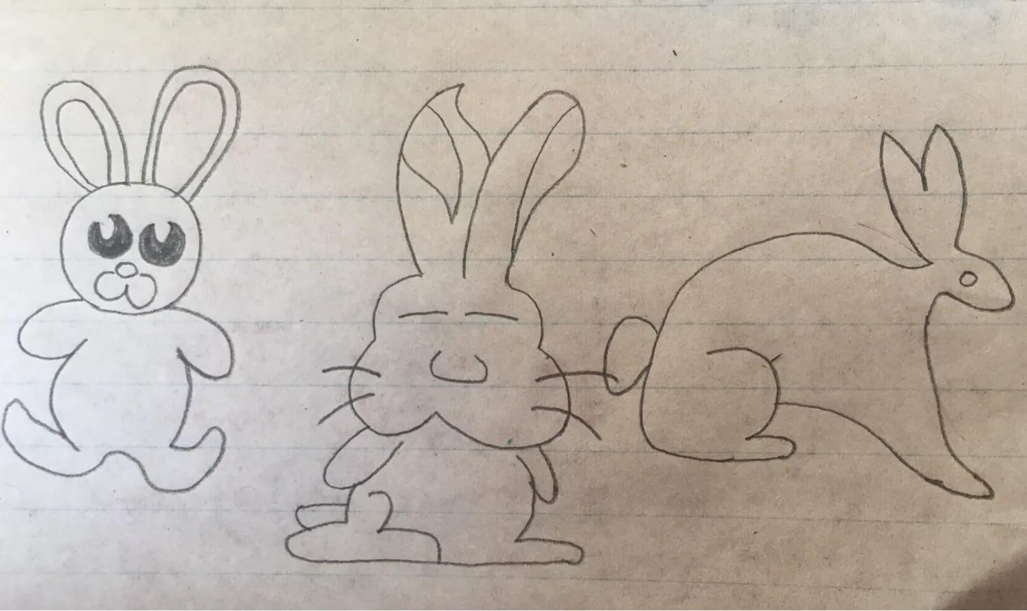 小兔子简笔画公主,小兔子简笔画涂色