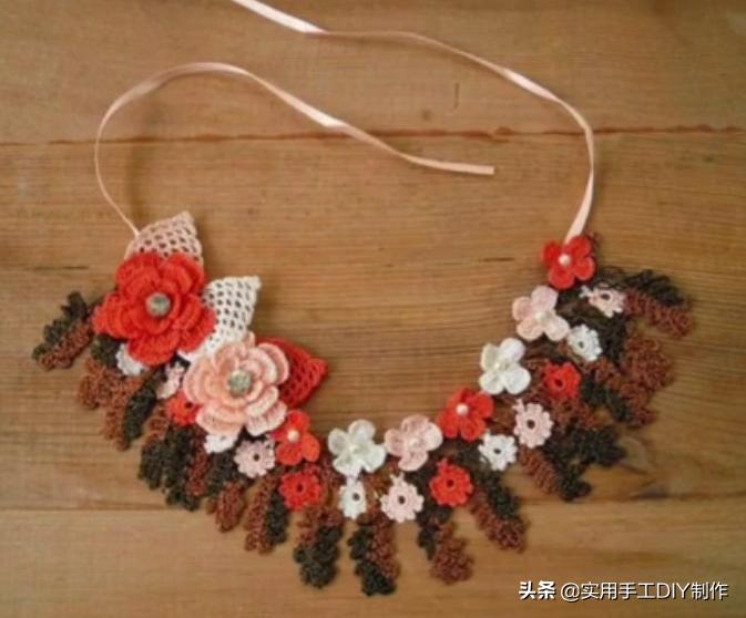 民族风毛衣链高档项链女挂饰品,羊绒衫的手工编织女