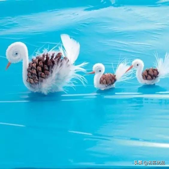 松塔创意手工实用又好看,松塔创意手工动物