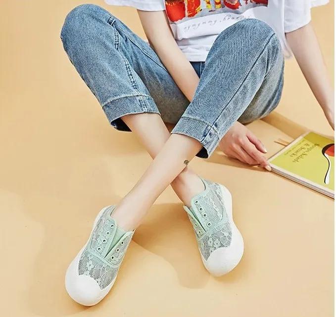 蕾丝小雏菊懒人鞋，穿上比高跟鞋还好看