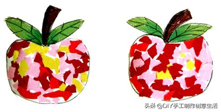 用圆纸片手工制作圣诞贴画,奇妙的纸片贴画手工