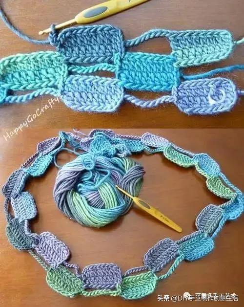 手工diy钩针编织围巾教程,diy手工编织围巾教程