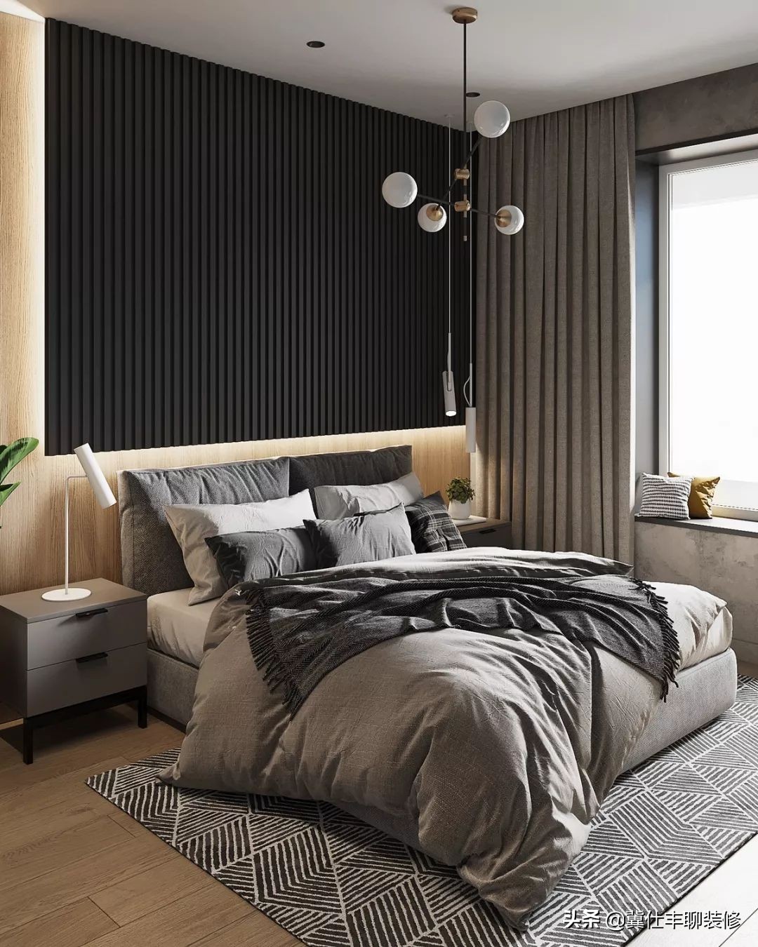 全屋仿大理石护墙板装修效果图,轻奢护墙板大理石漆