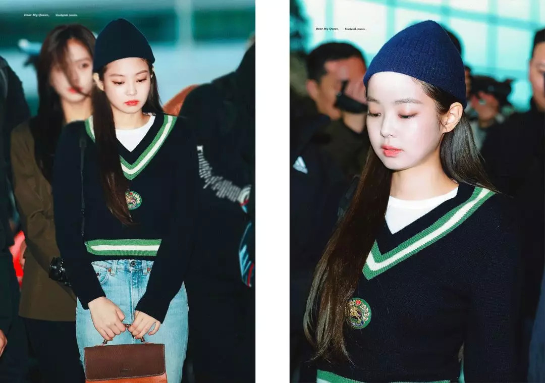 周冬雨刘雯同款毛衣,大表姐刘雯同款绿色开衫毛衣