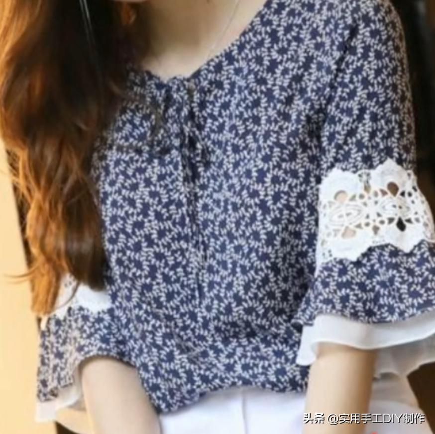 衬衫蕾丝上衣女设计感,新款设计感小众女装长袖蕾丝衬衫