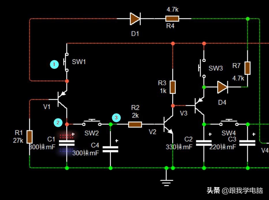 测试三极管的简单电路,简单的三极管放大实验