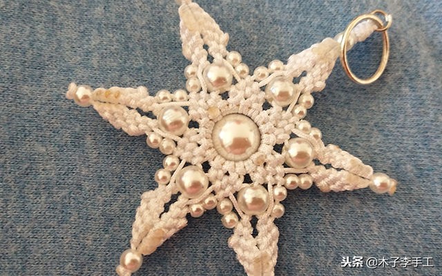 七彩莲花挂件的编法,梅花挂件编法教程