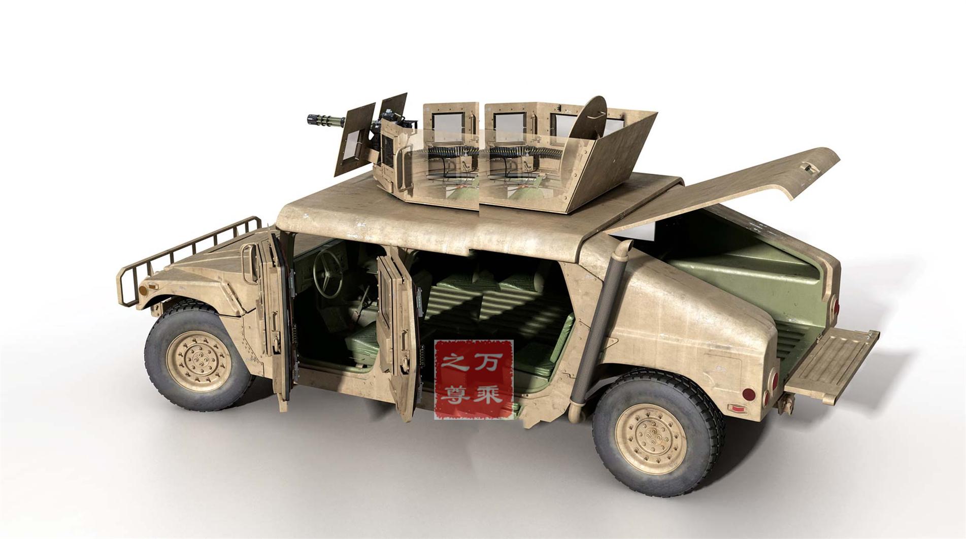 悍马装甲车军事,五千万的悍马越野车有多气派