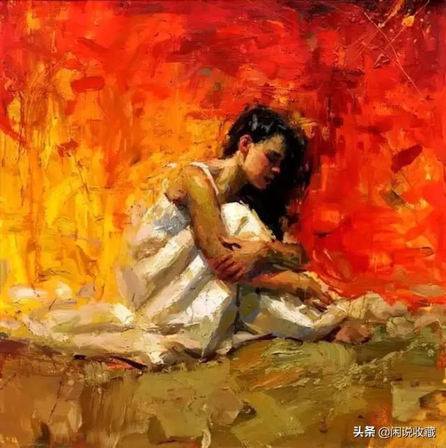 油画抽象肌理纹理,油画抽象头像