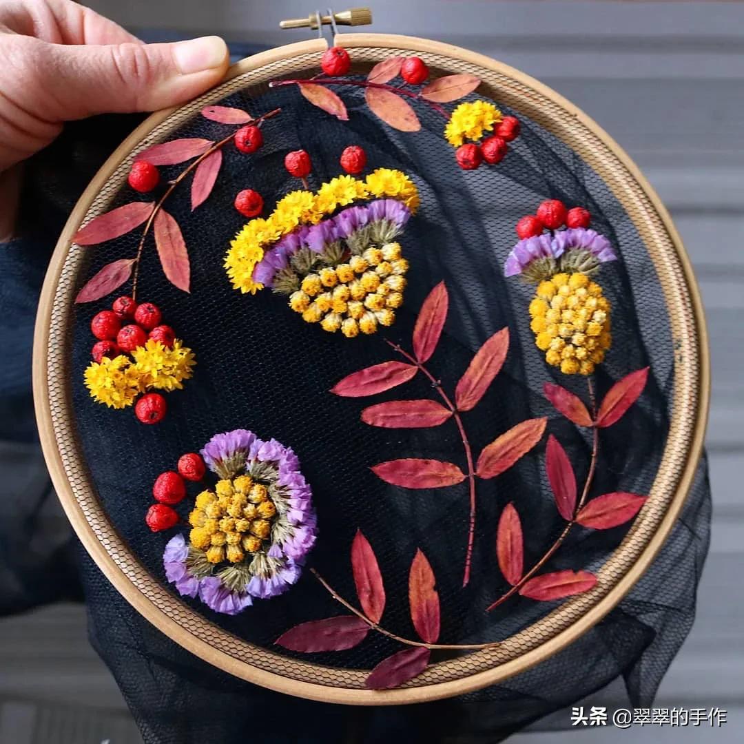 干花刺绣来源,干花刺绣图案