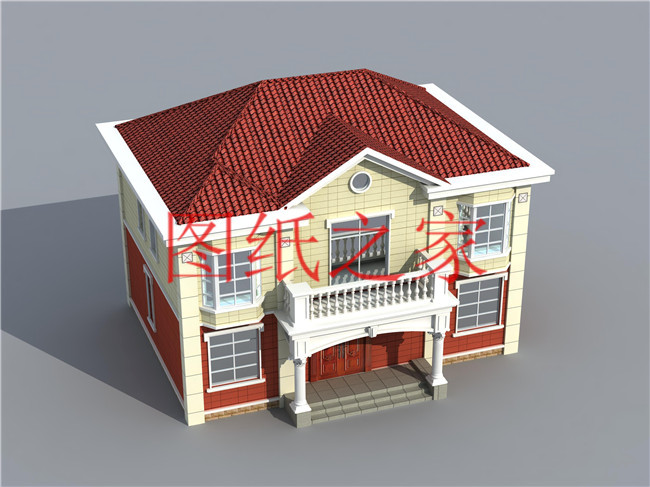 农村简约别墅宅基地,现代简约长方形二层别墅