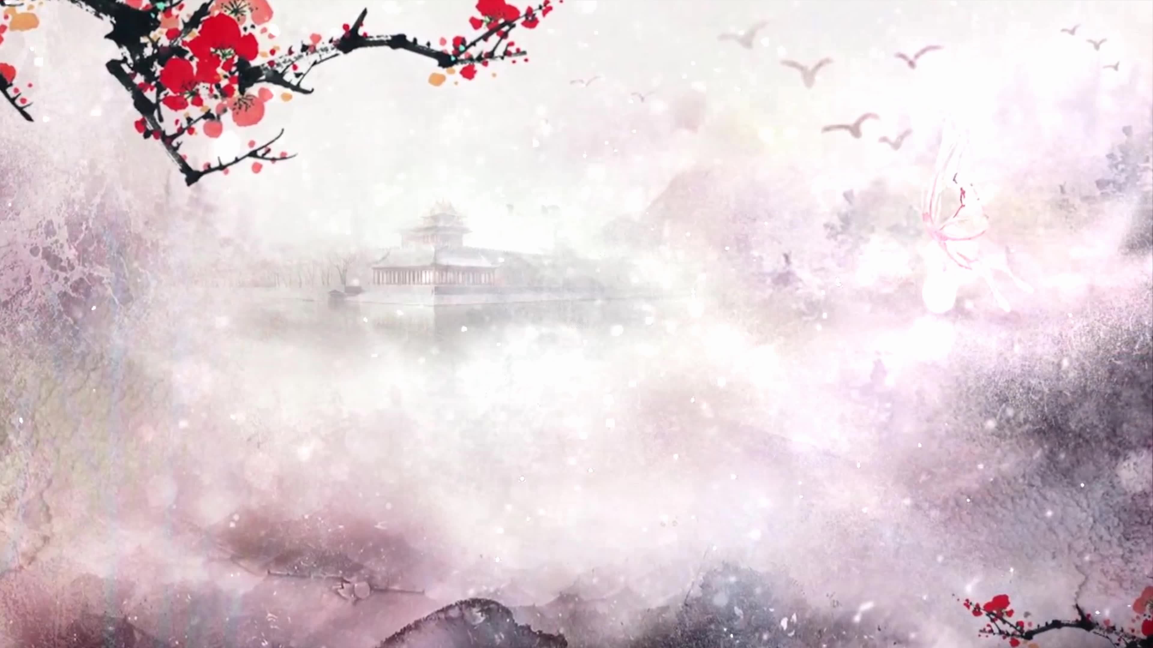 无水印分享｜这套中国风PPT背景图，简直美爆了