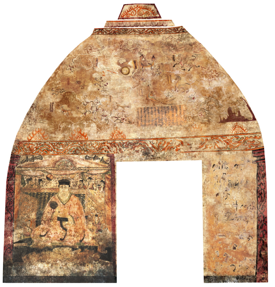 朝鲜壁画古墓,韩国墓葬壁画